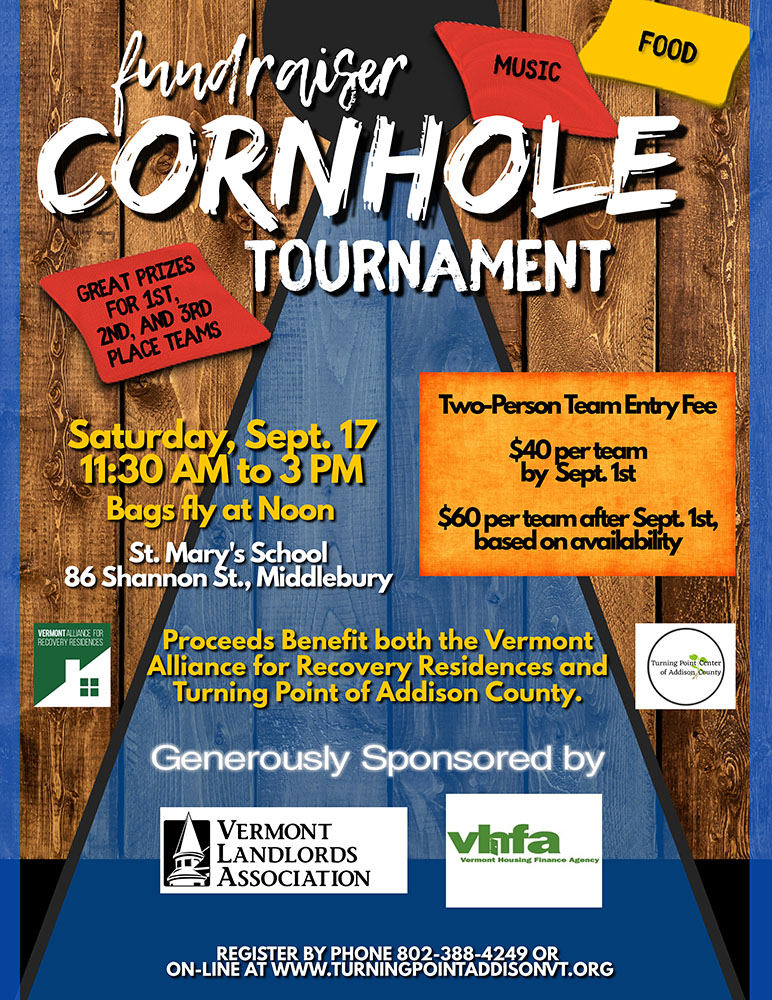 Fundraiser Cornhole Tournament Saturday Sept 17, 2022